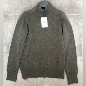New THEORY 100% Cashmere Whipstitch Turtleneck Sweater size S